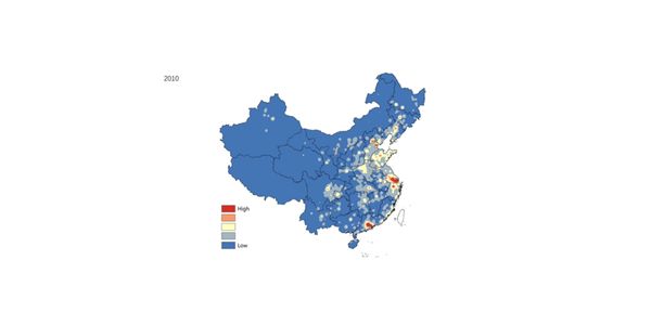 Grid Map: Industrial Output Value of China, 2001-2010